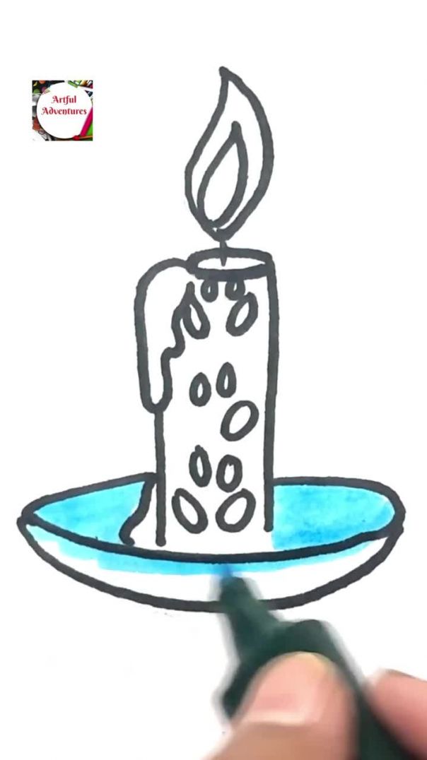 РИСУЕМ ГОРЯЩУЮ СВЕЧУ