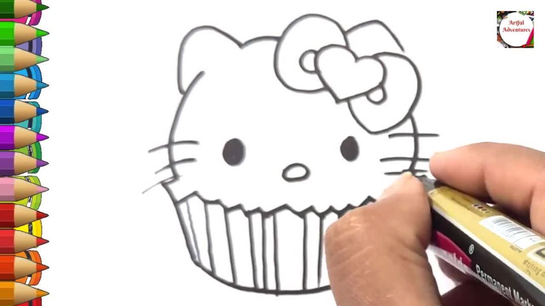 ⁣РИСУЕМ мордочку котика