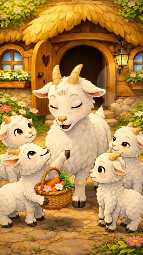 Мама героиня спасла своих козлят! 🌈