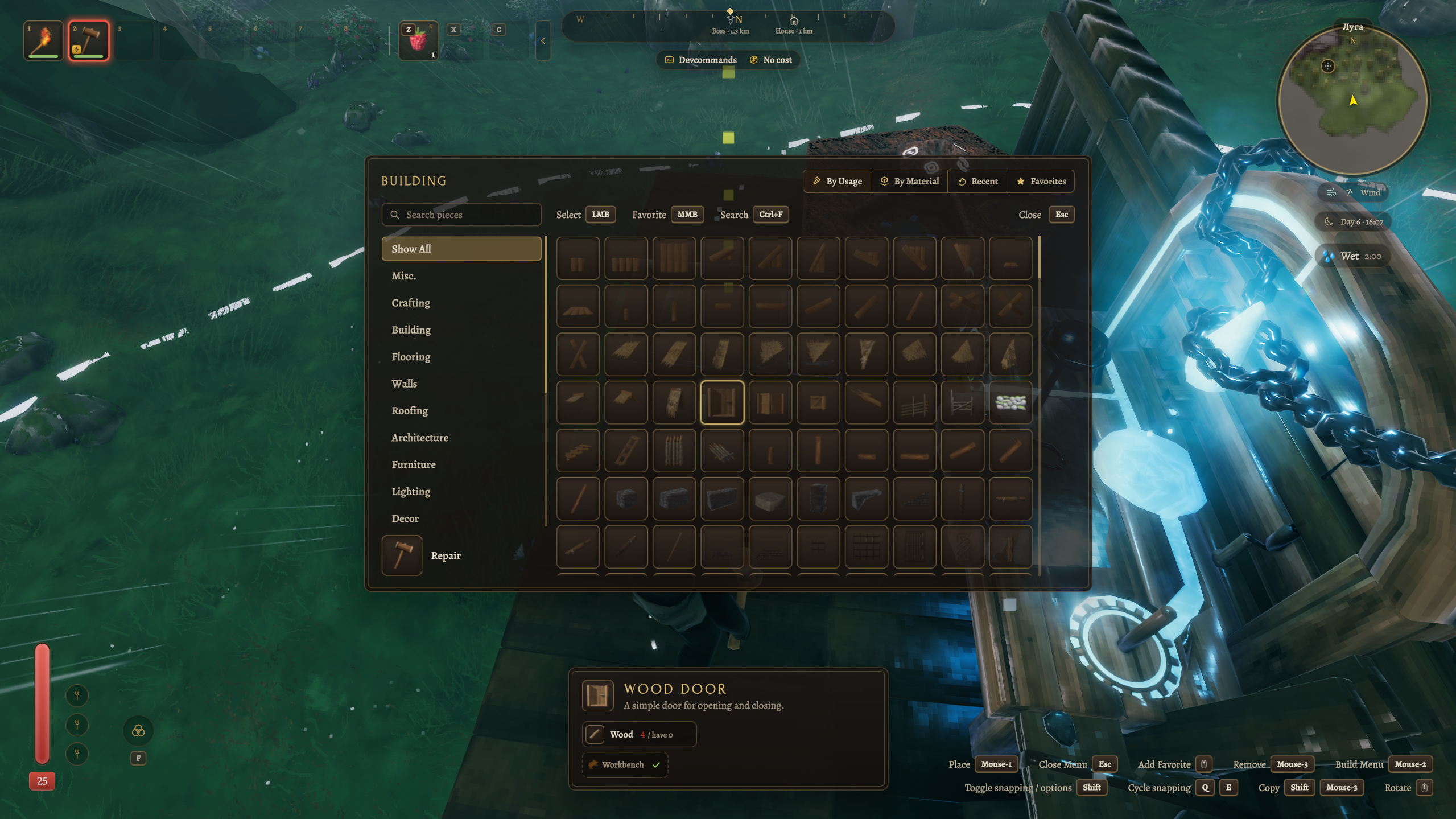 Build menu
