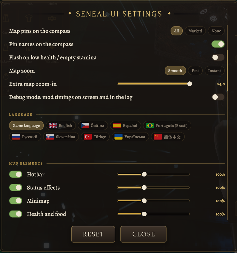 Settings
