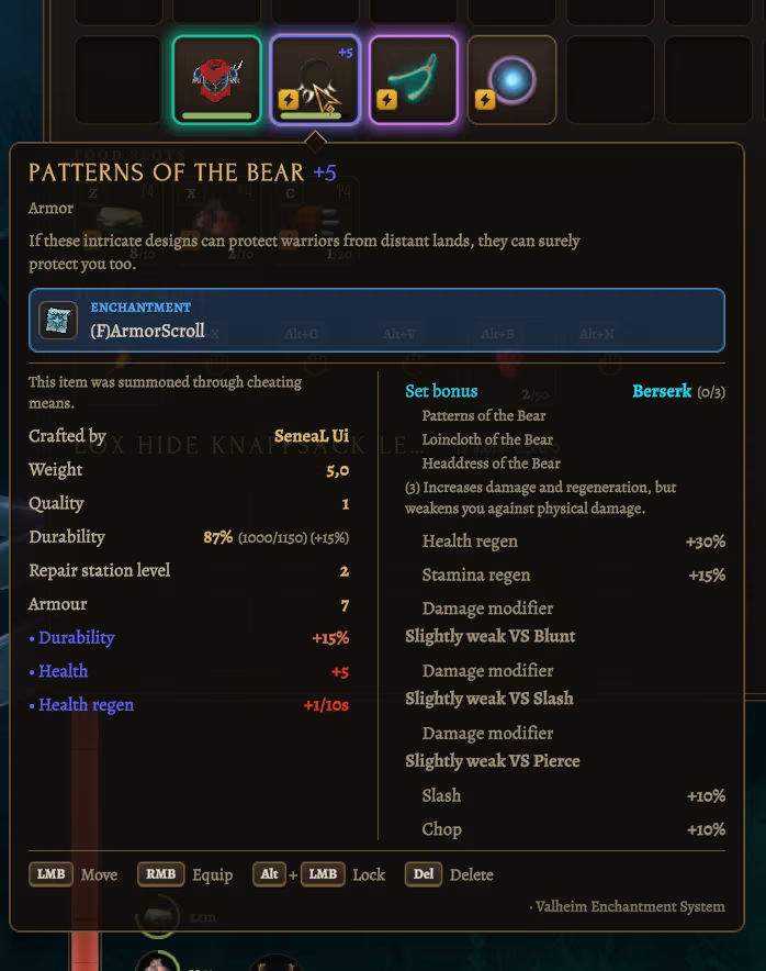 Item tooltip