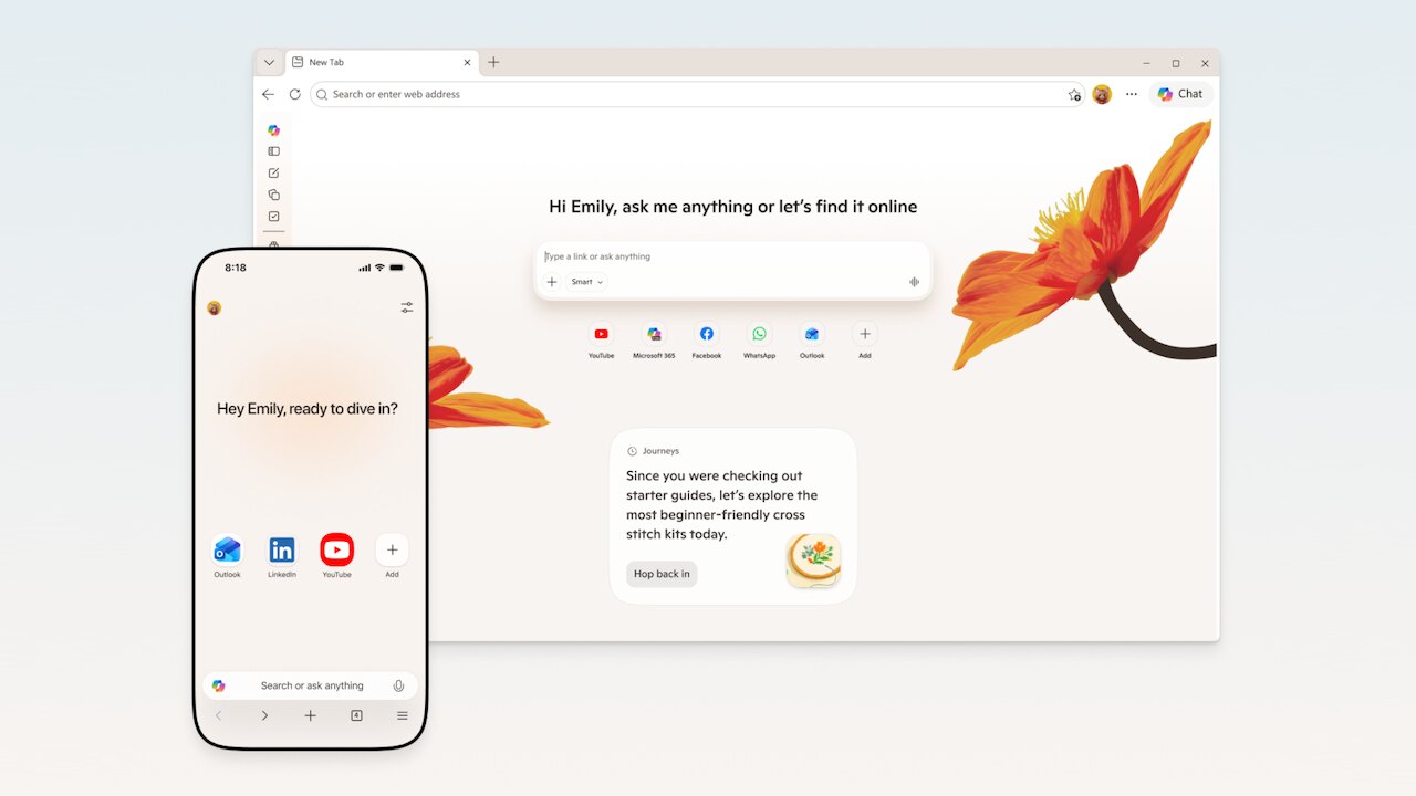 Microsoft встроил Copilot прямо в браузер: Edge теперь помнит, что вы читали, и сравнивает вкладки