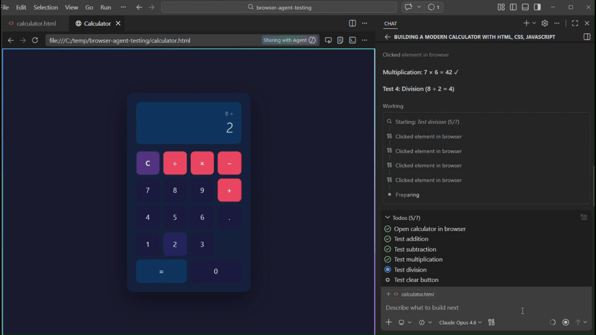 Copilot в VS Code научился сам открывать браузер и проверять сайты