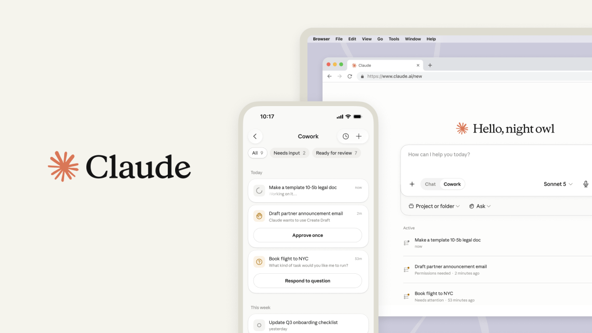 Claude Cowork выбрался из компьютера — теперь он работает и в телефоне