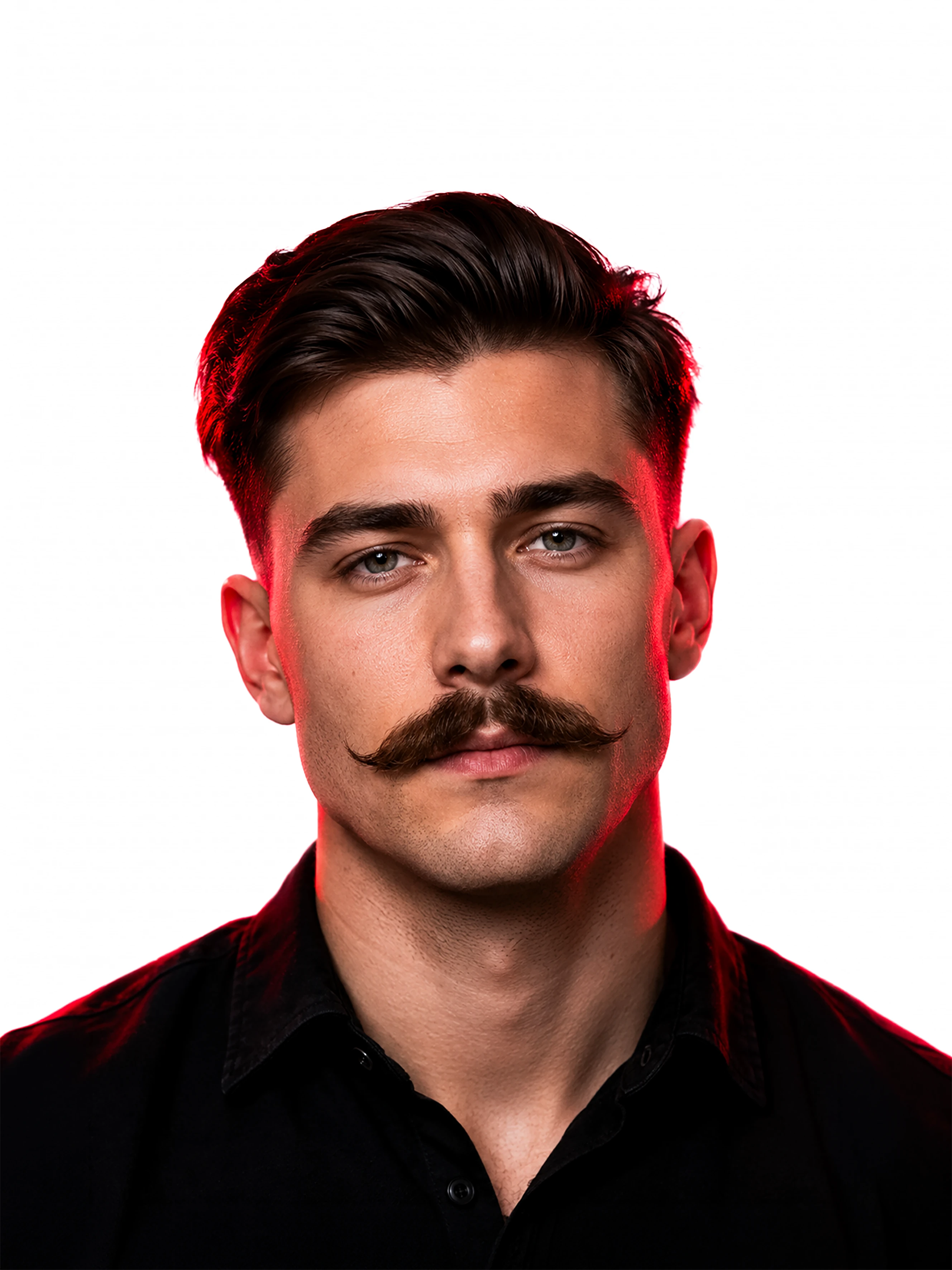 Английские усы / English Mustache, пример оформления в каталоге Shaver Family