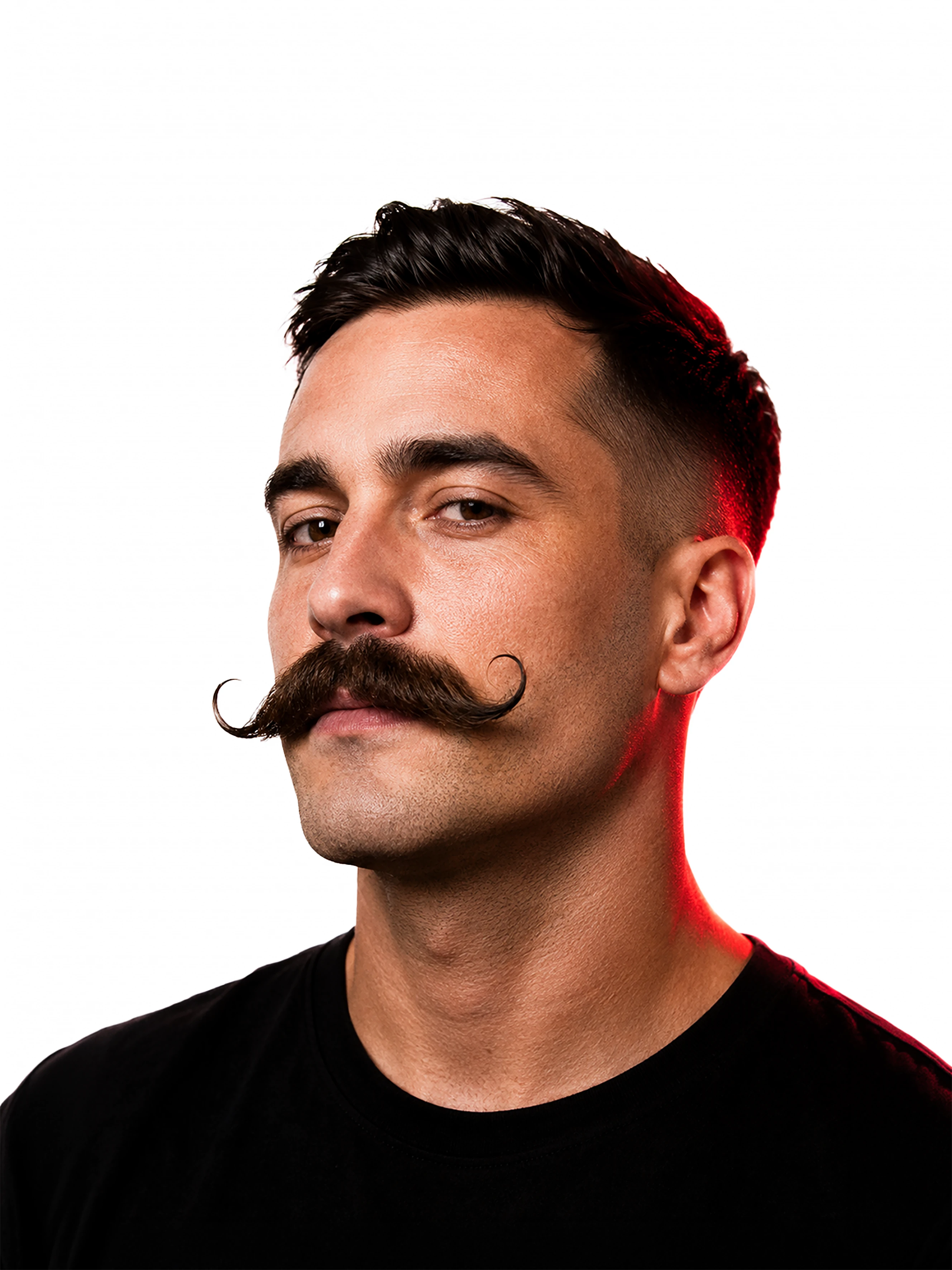 Хэндлбар / Handlebar Mustache, пример оформления в каталоге Shaver Family