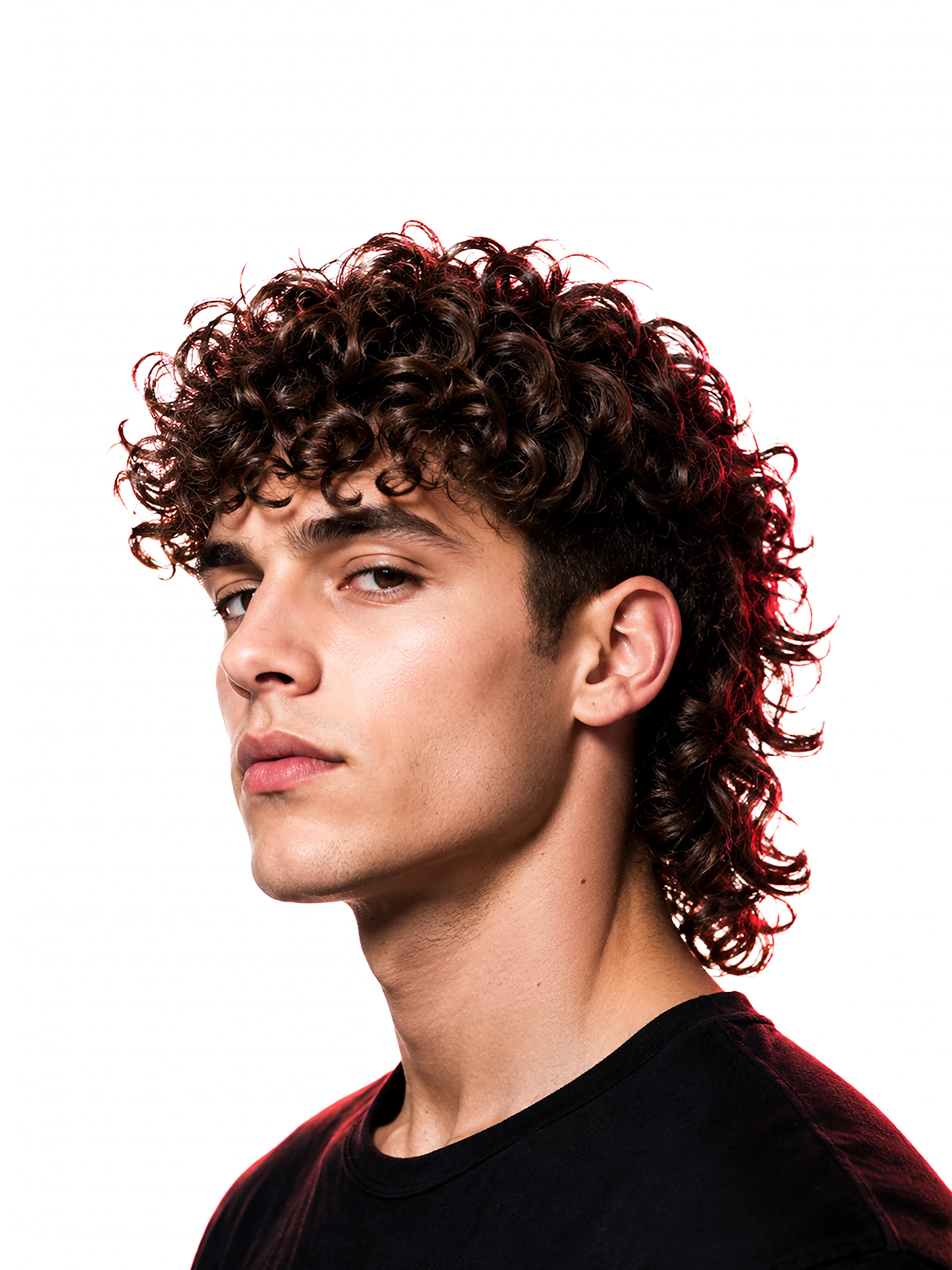 Кудрявый маллет / Curly Mullet, пример мужской стрижки на кудрявые волосы в каталоге Shaver Family
