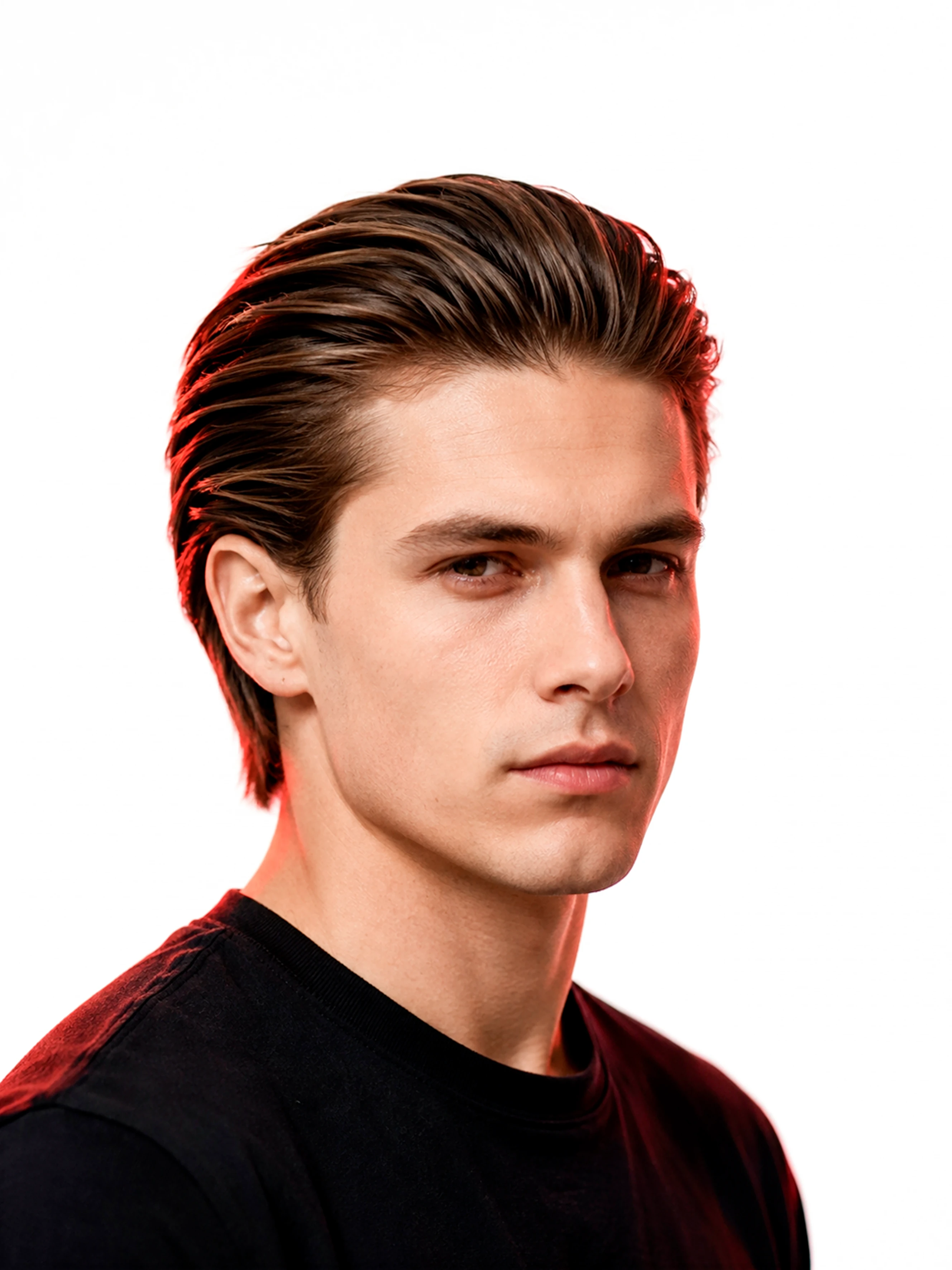 Длинный сликбэк / Long Slick Back, пример мужской стрижки для интерактивного каталога Shaver Family