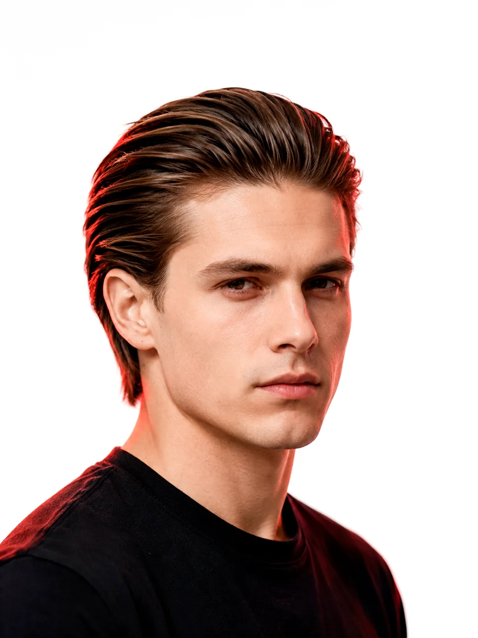 Длинный сликбэк / Long Slick Back, пример мужской стрижки для интерактивного каталога Shaver Family