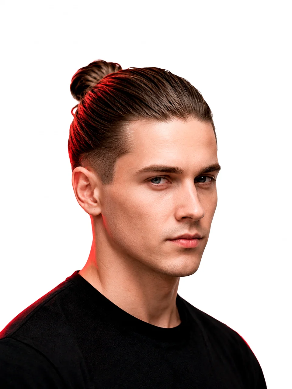 Мужской пучок / Man Bun, пример мужской стрижки для интерактивного каталога Shaver Family