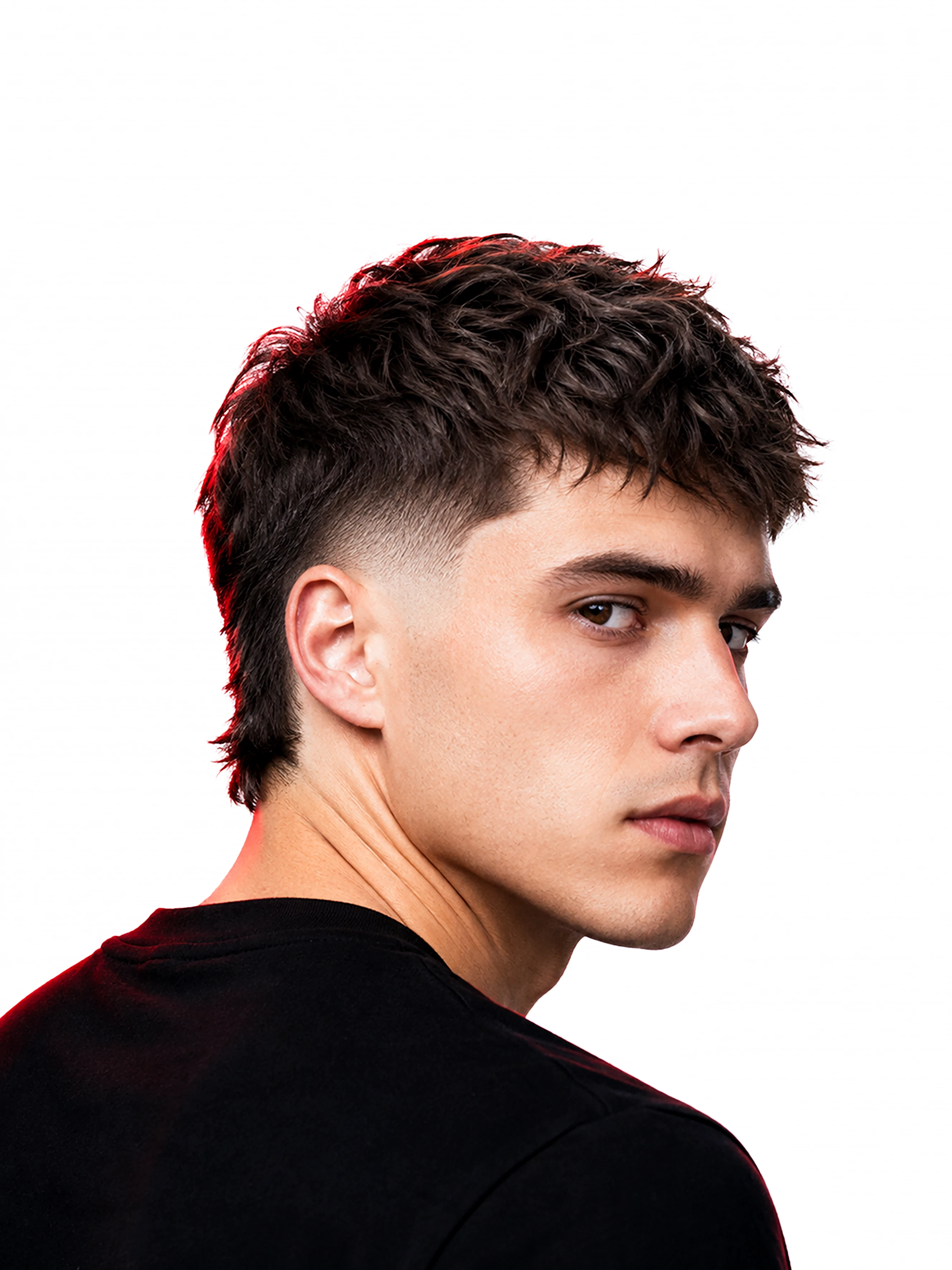 Современный маллет / Modern Mullet, пример мужской стрижки для интерактивного каталога Shaver Family