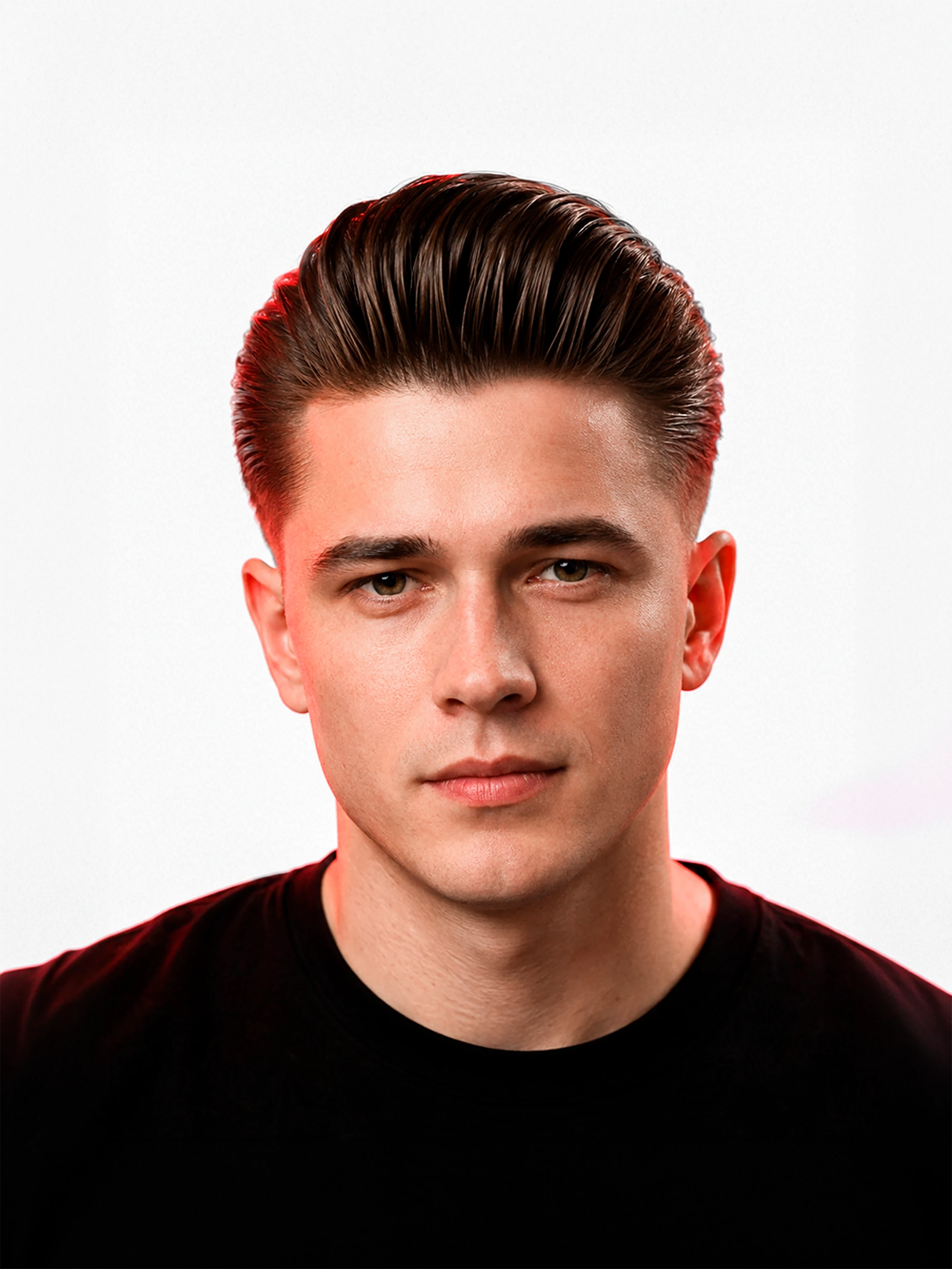 Помпадур / Pompadour, пример мужской стрижки для интерактивного каталога Shaver Family