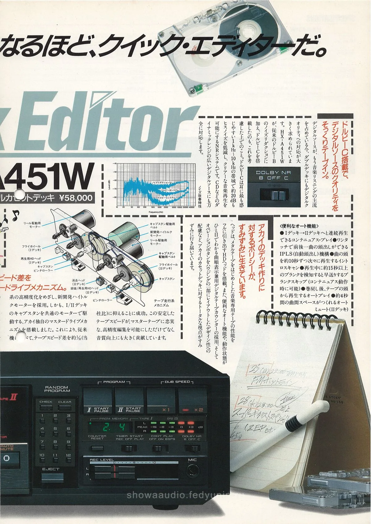 AKAI Tape Deck HX-A451W — доп. 2