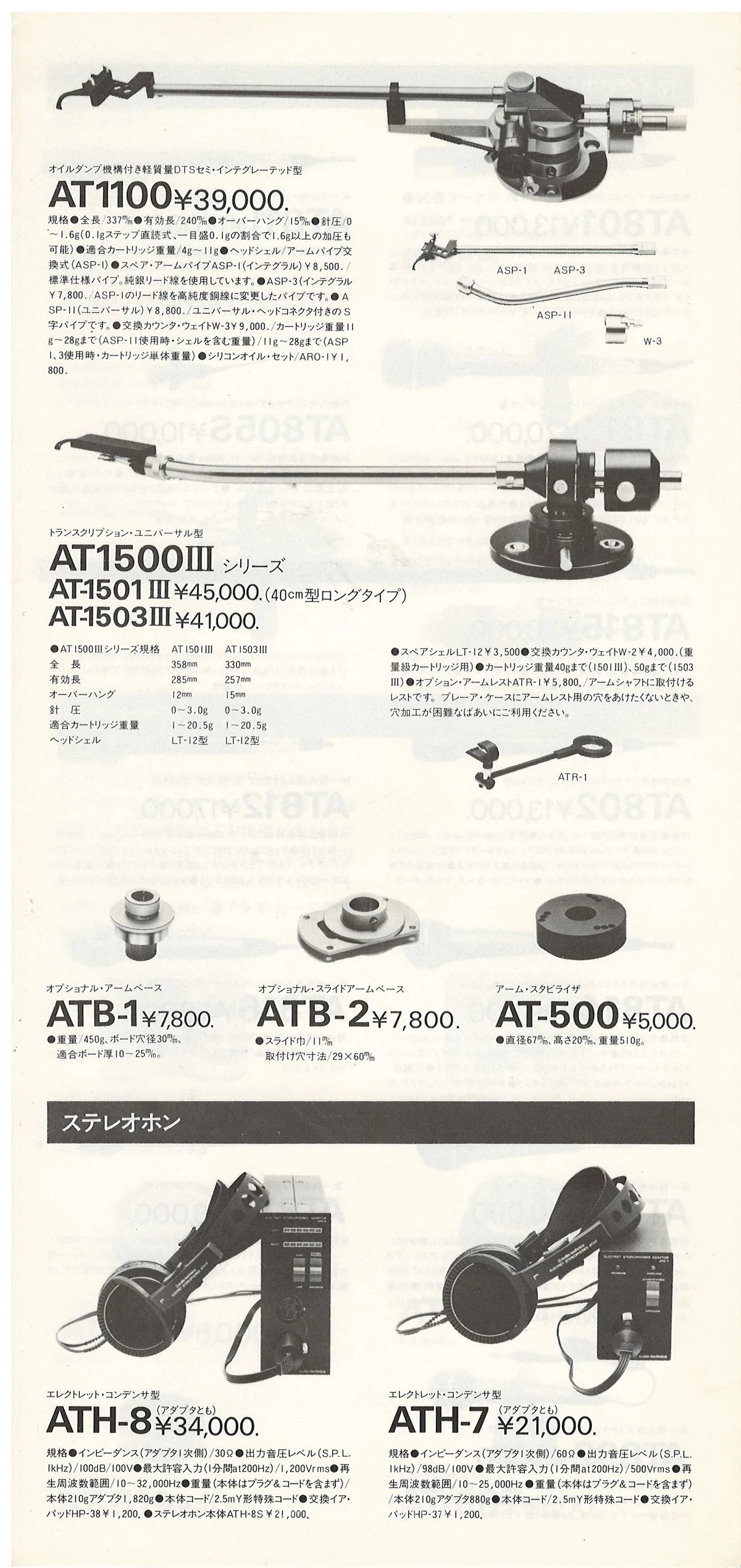 Audio-Technica General Catalog December 1981 — 6
