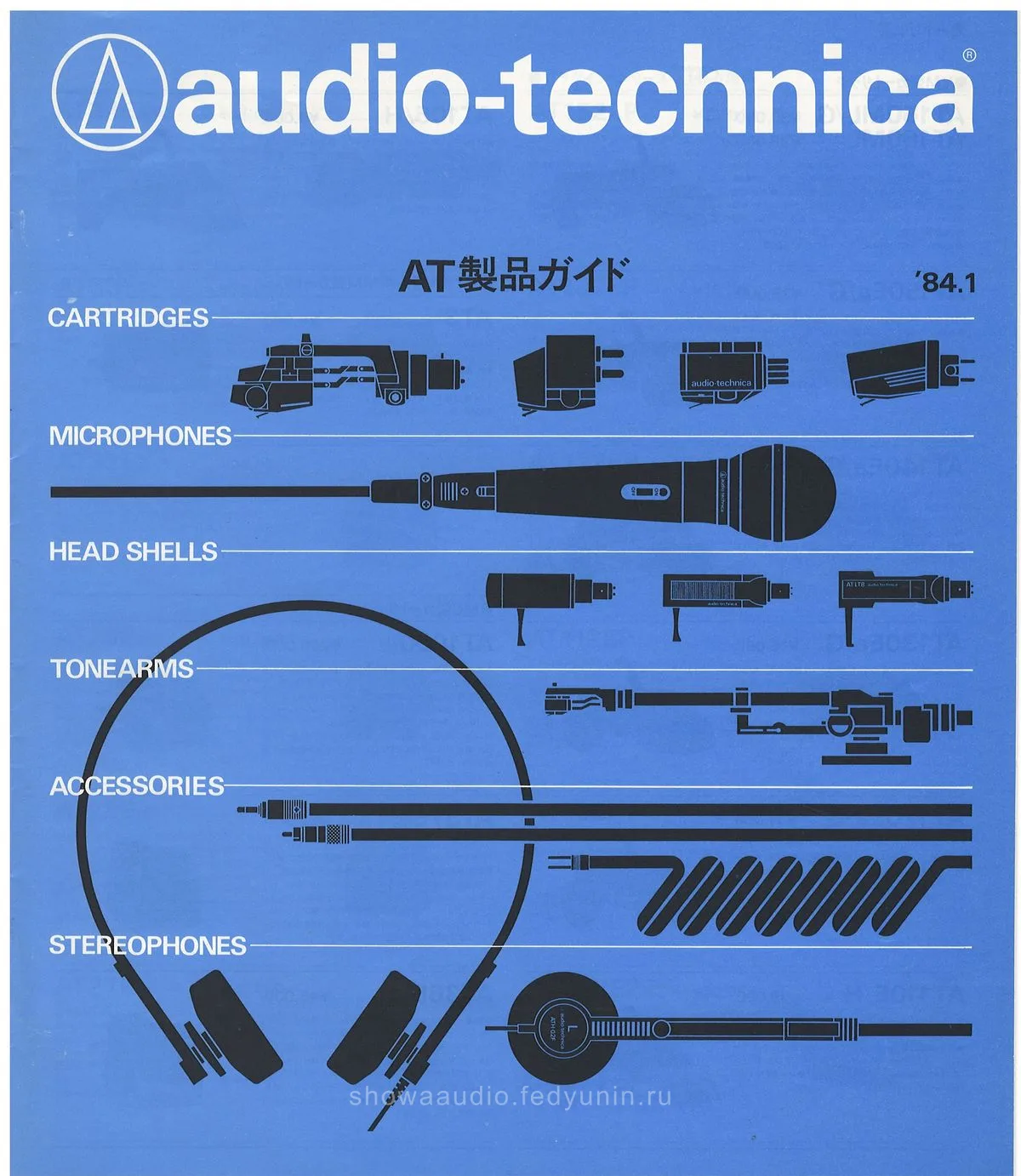 Audio-Technica AT Product Guide, January 1984 — обложка