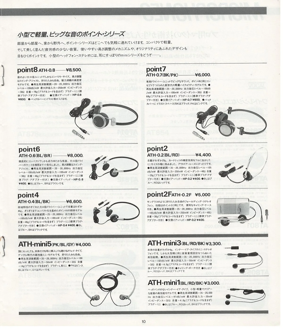 Audio-Technica Products Catalog April 1985 — 11