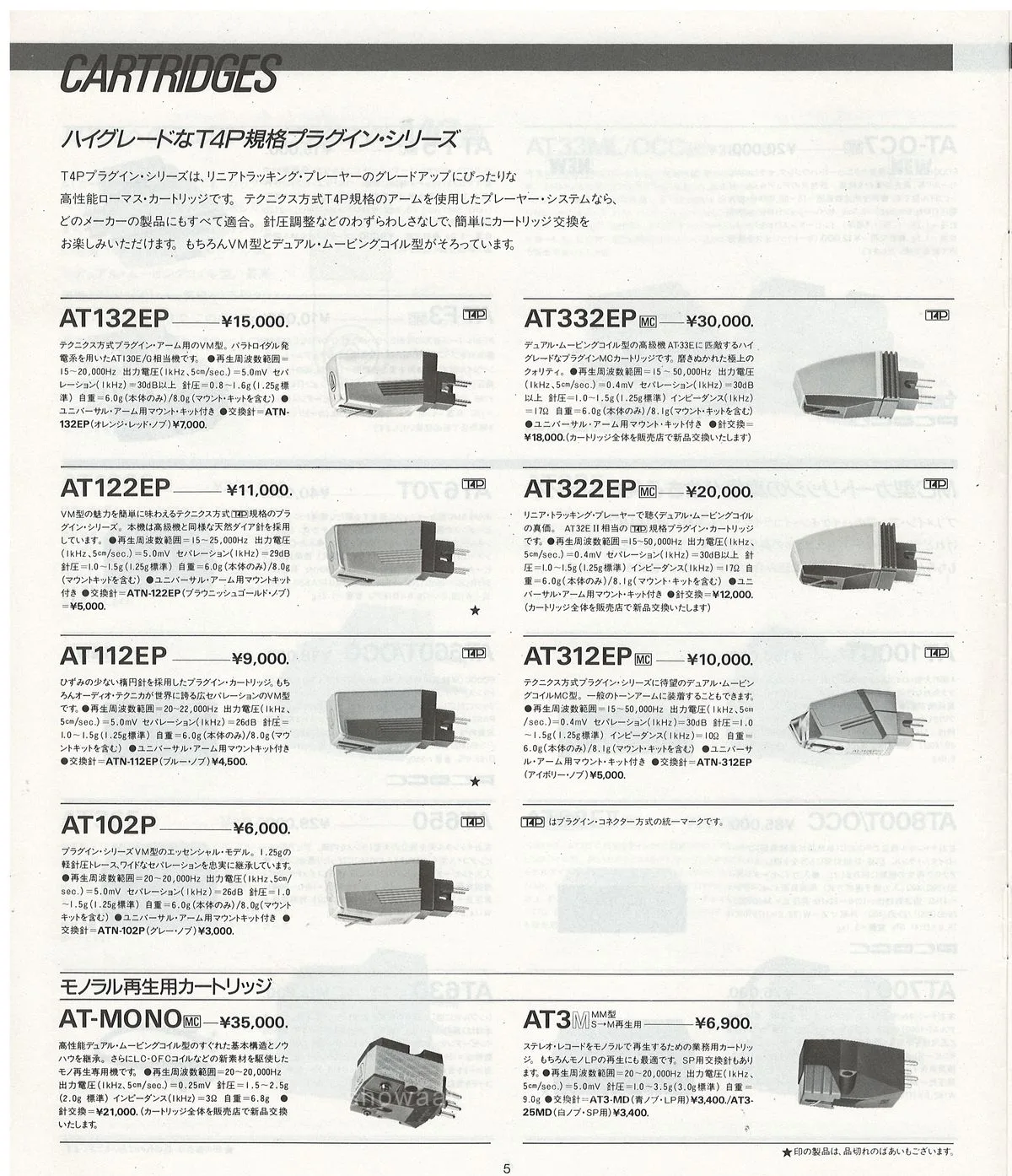 Audio-Technica General Catalog November 1986 — 6