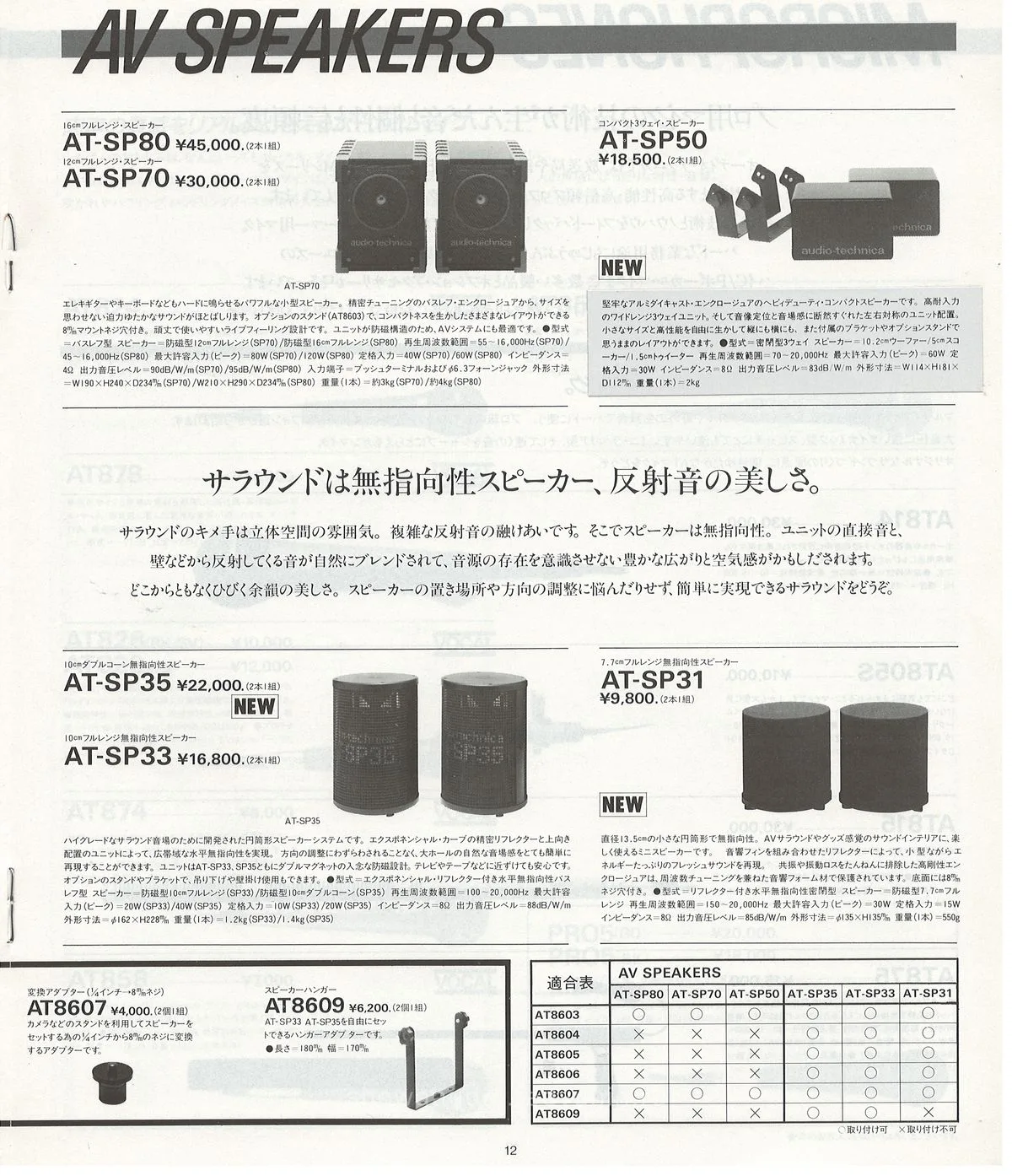 Audio-Technica General Catalog November 1986 — 13