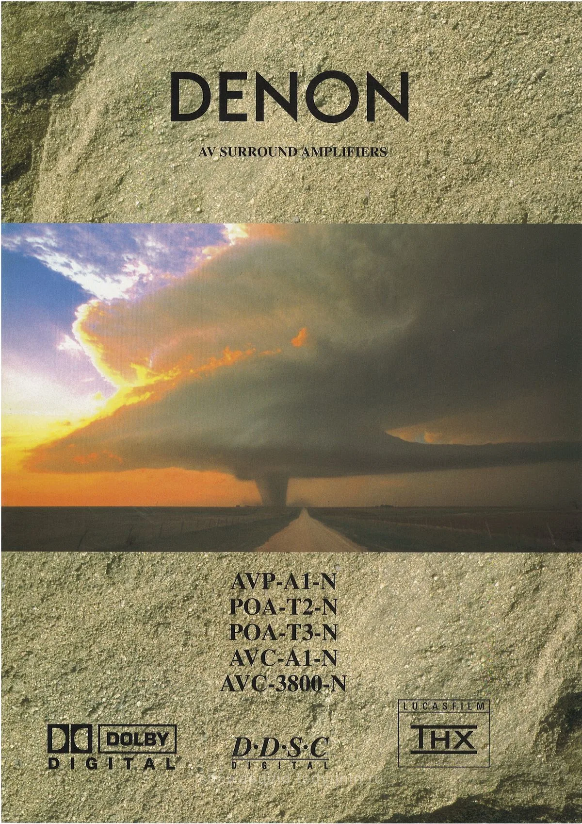 DENON AV Surround Amplifiers October 1996 - cover