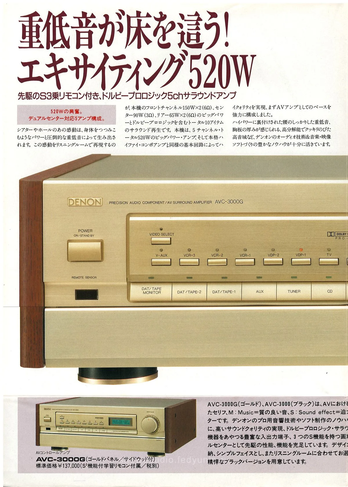 DENON AVC-3000 November 1989 - доп. 1