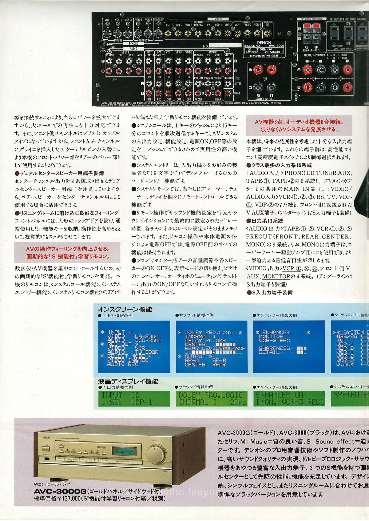 DENON AVC-3000 November 1989 - доп. 7