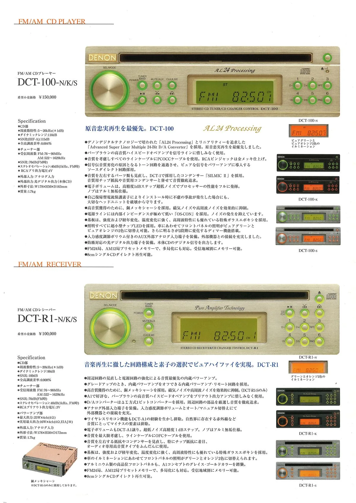 DENON Car Component Catalog October 2003 - 4