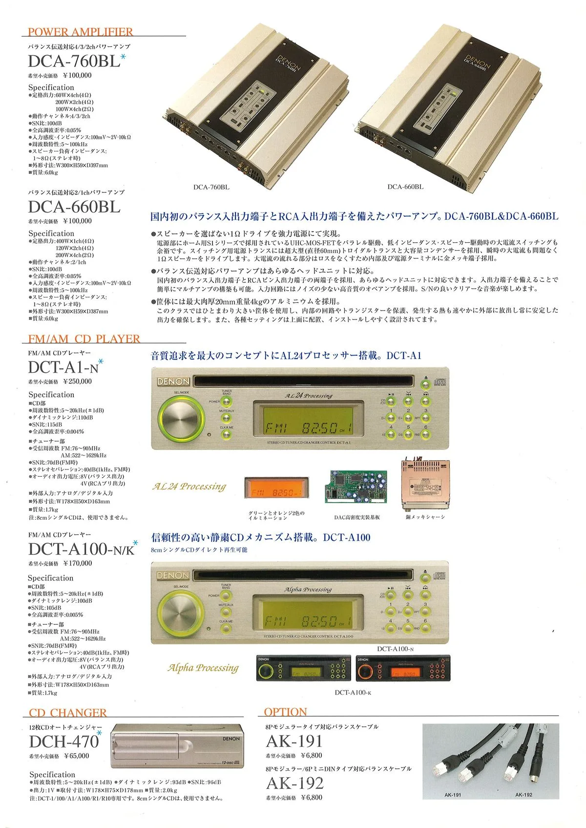 DENON Car Component Catalog October 2003 - 6