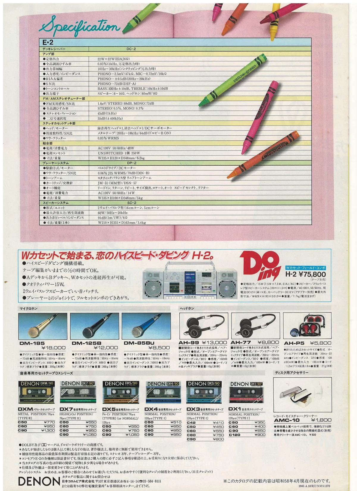 DENON Concept E-2 April 1983 - 4