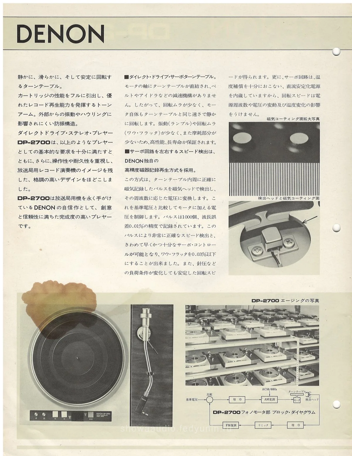 DENON DP-2700 September 1974 - extra 1