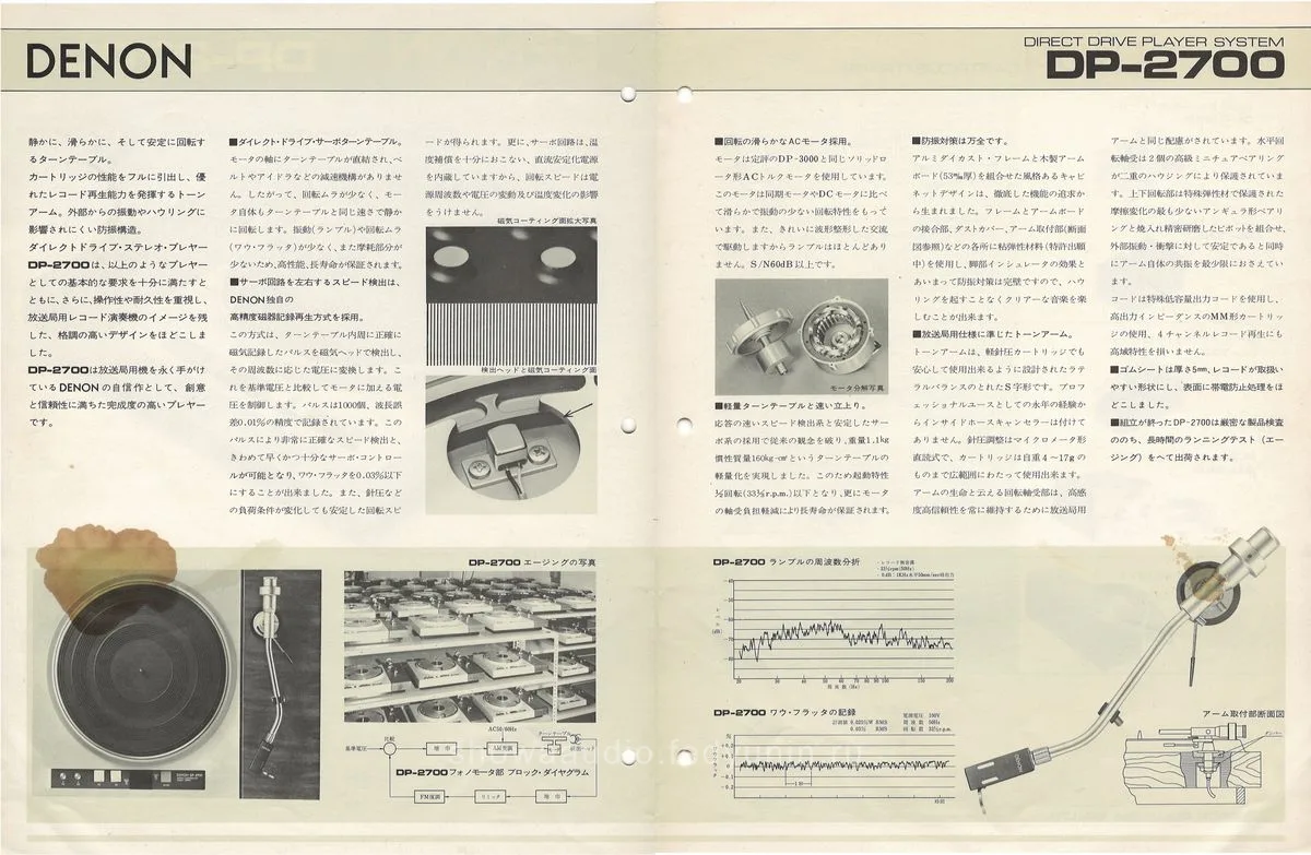 DENON DP-2700 September 1974 - 2