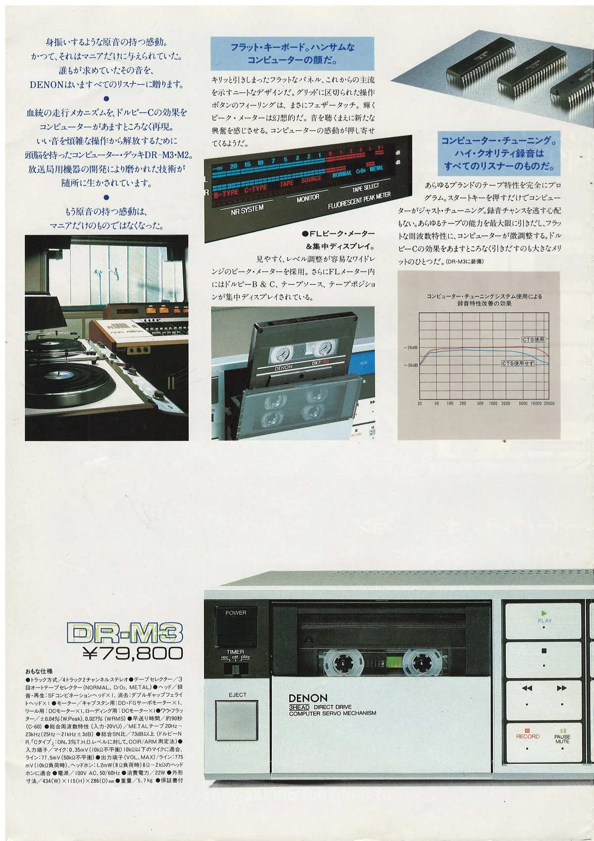DENON 3-Head Cassette Deck DR-M2 DR-M3 April 1983 - extra 3