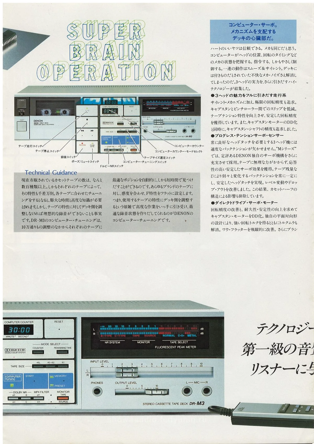 DENON 3-Head Cassette Deck DR-M2 DR-M3 April 1983 - extra 4