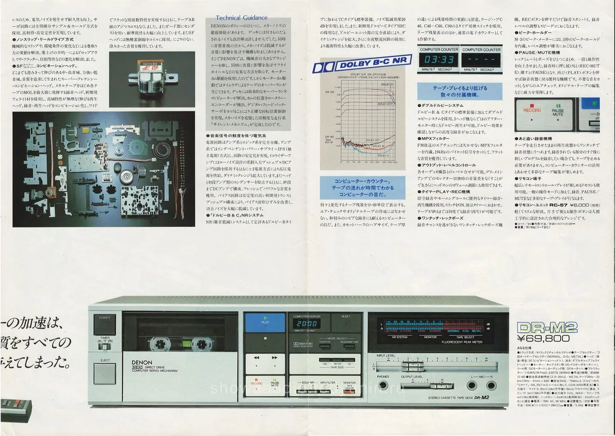 DENON 3-Head Cassette Deck DR-M2 DR-M3 April 1983 - extra 8
