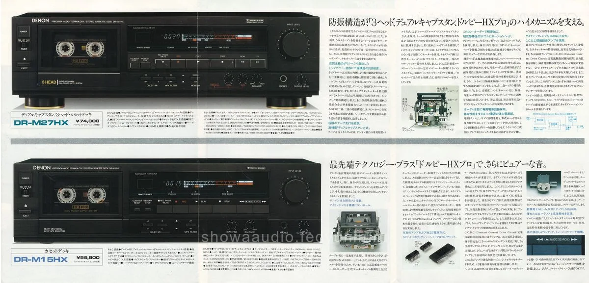 DENON Stereo Cassette Tape Deck DR-M27HX DR-M15HX April 1988 - 2