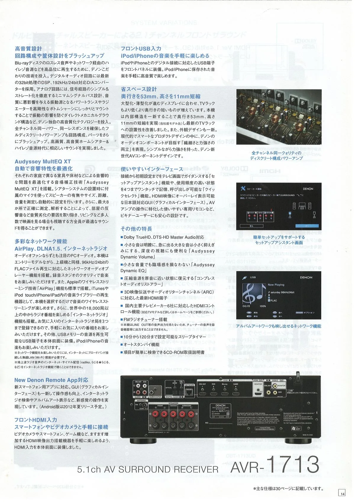 DENON HOME THEATER COMPONENTS July 2012 - 15