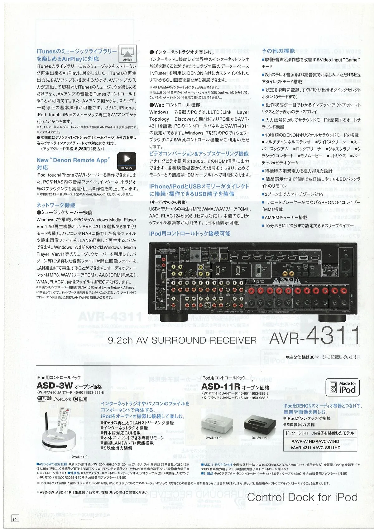 DENON HOME THEATER COMPONENTS July 2012 - 20