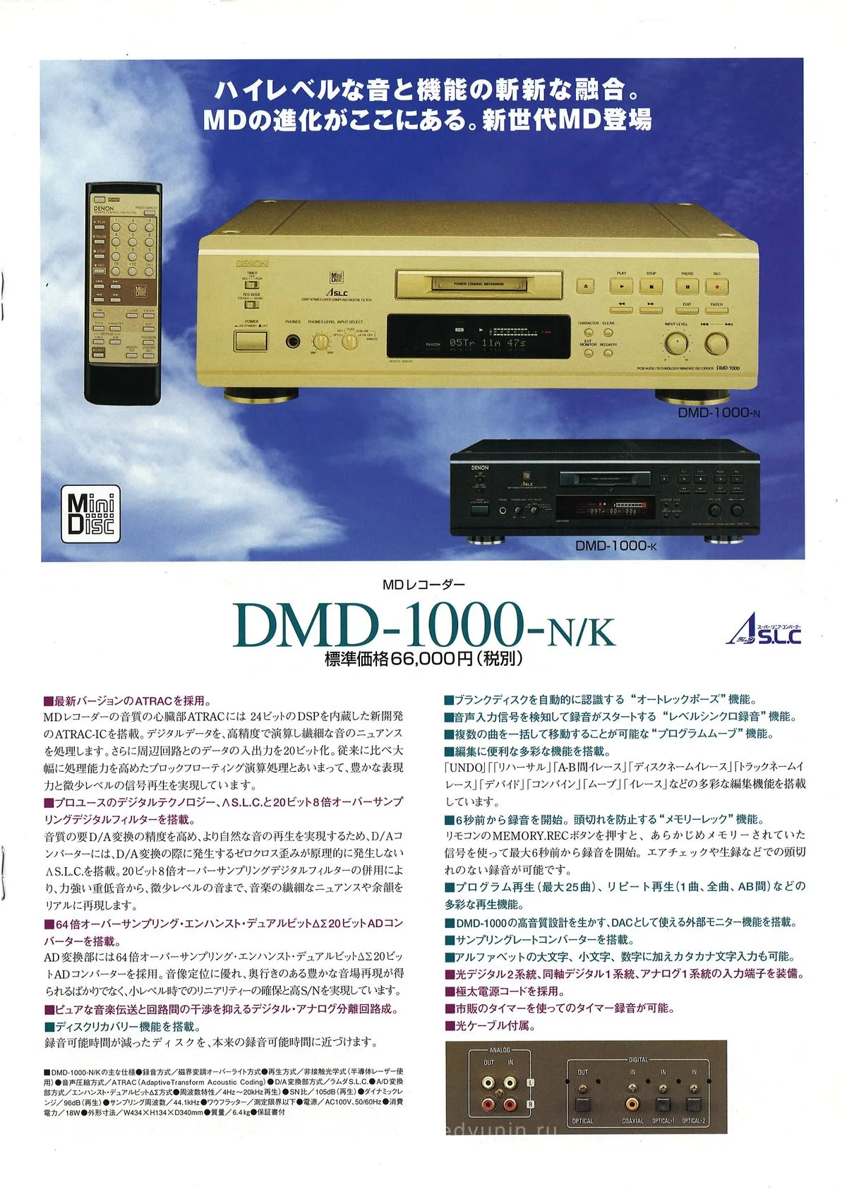 DENON MINIDISC RECORDER January 1999 - 5