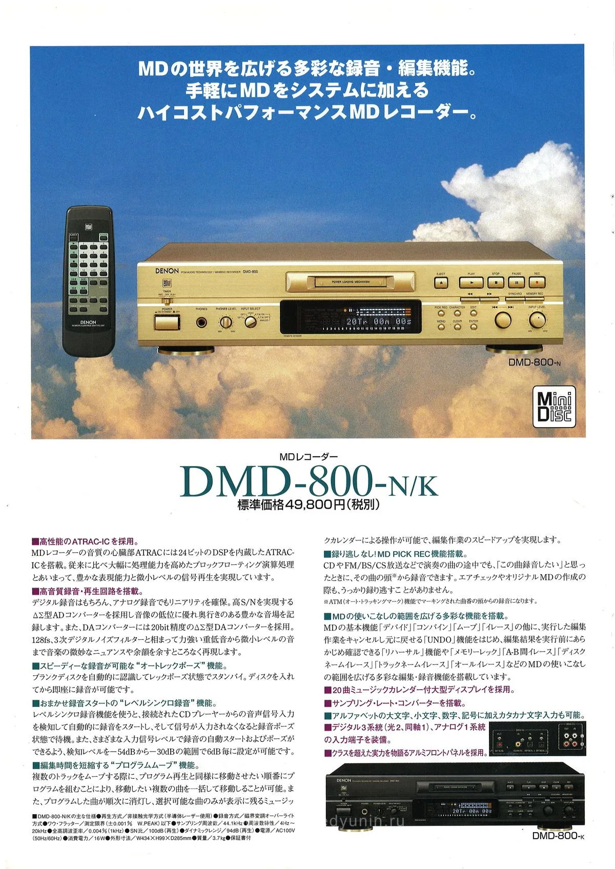 DENON MINIDISC RECORDER January 1999 - 6