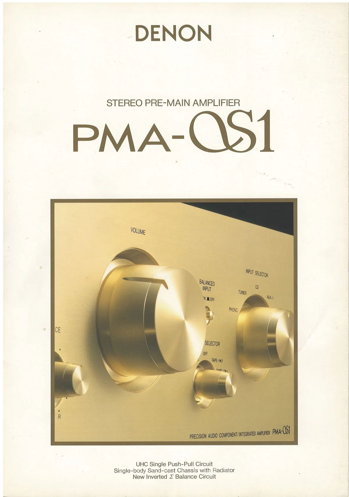 DENON PMA-αS1 September 1994 - cover