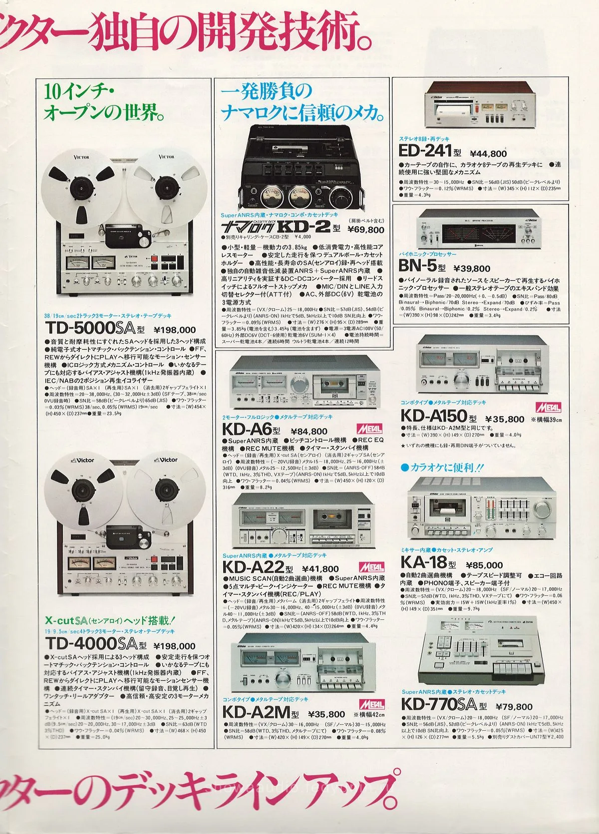 VICTOR Stereo Tape Decks — extra 4