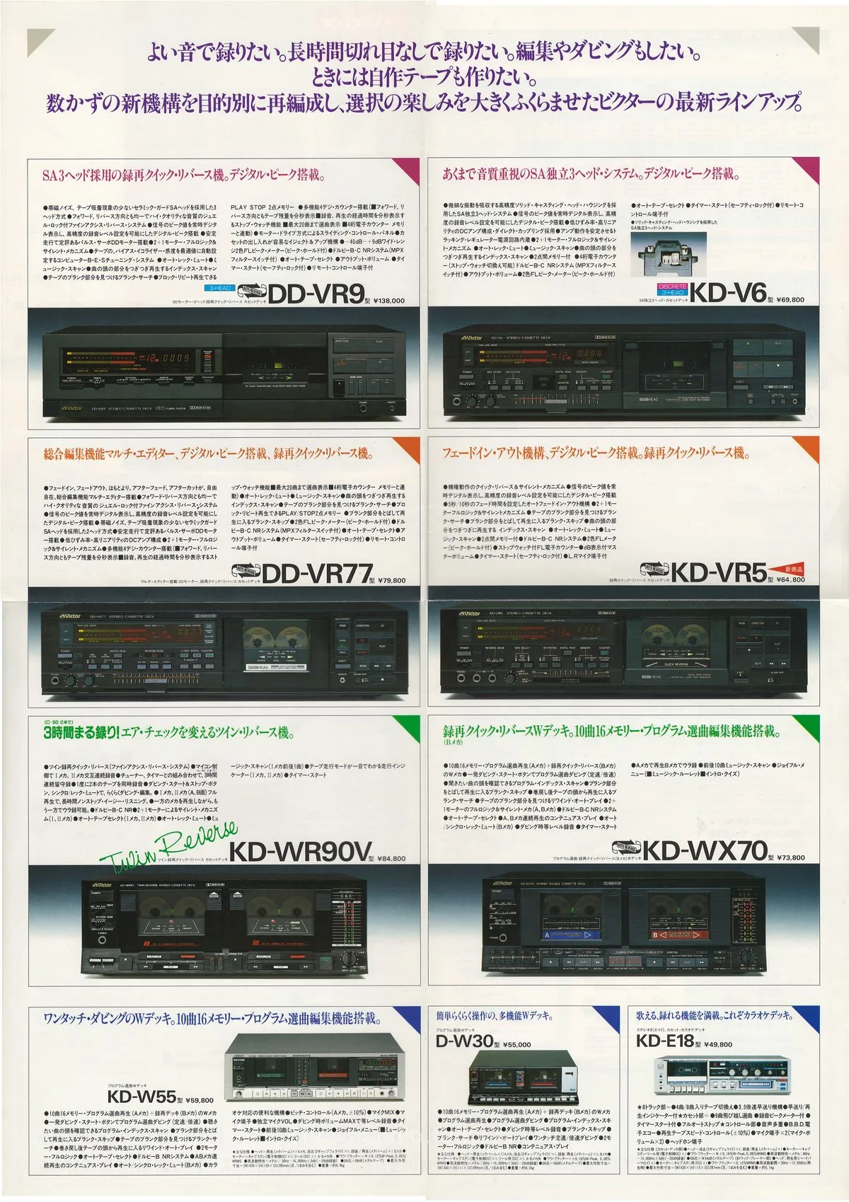 JVC-VICTOR Tape Decks — 3