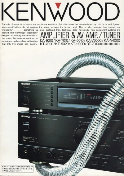 Kenwood Amplifier AV Tuner September 1989