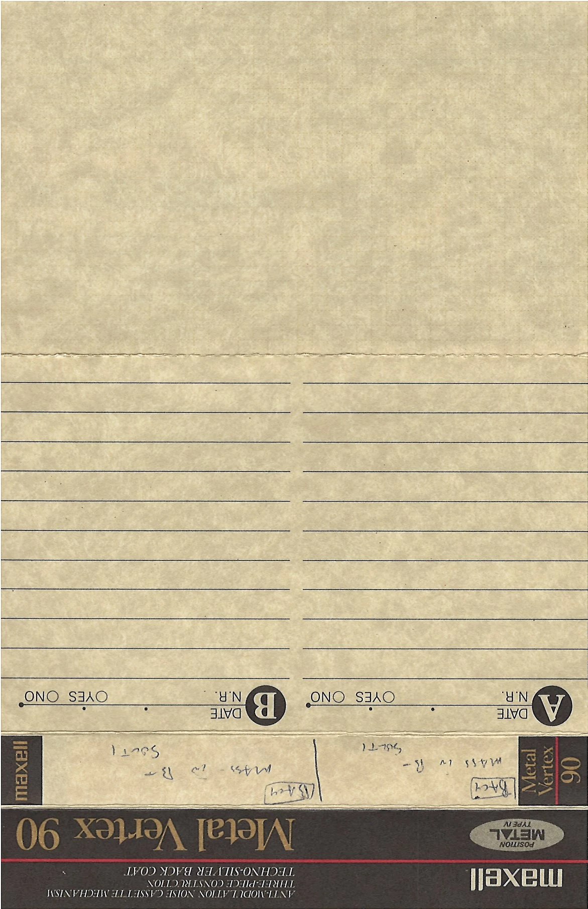 вкладыш изнутри подписан карандашиком