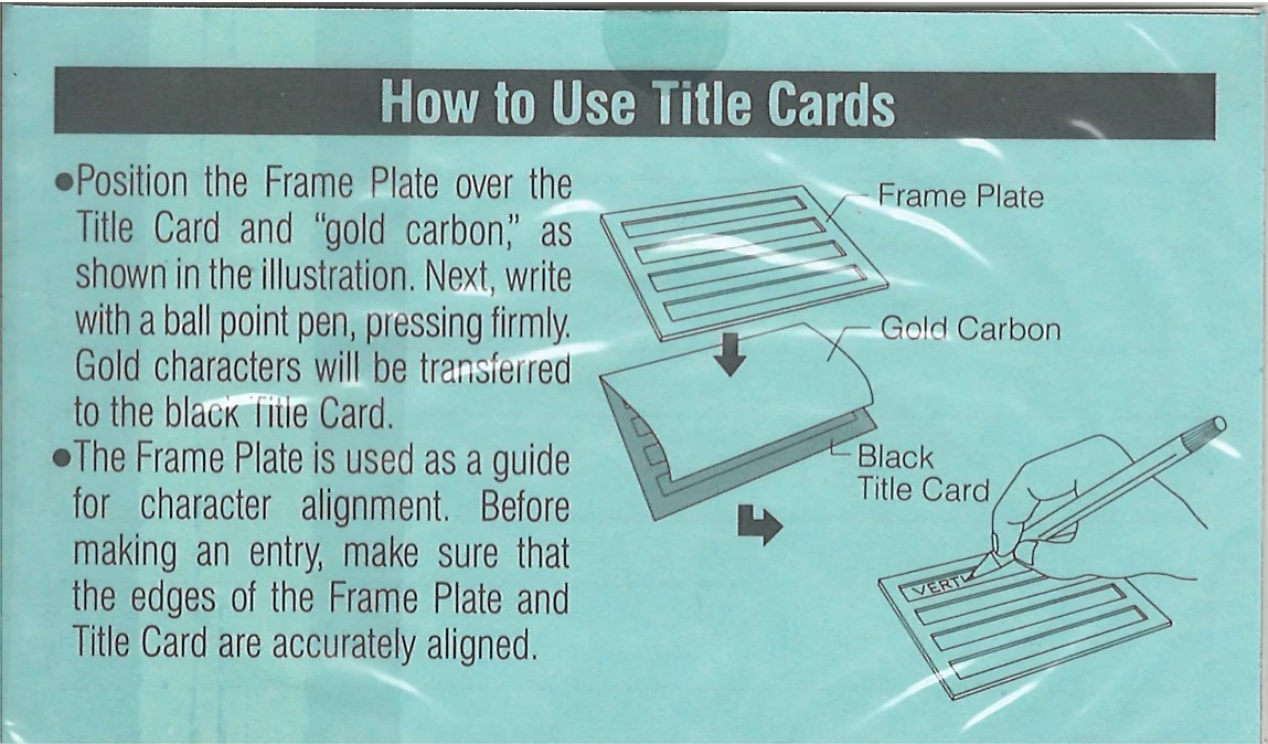 как использовать золотую фольгу для подписывания сторон на кассете