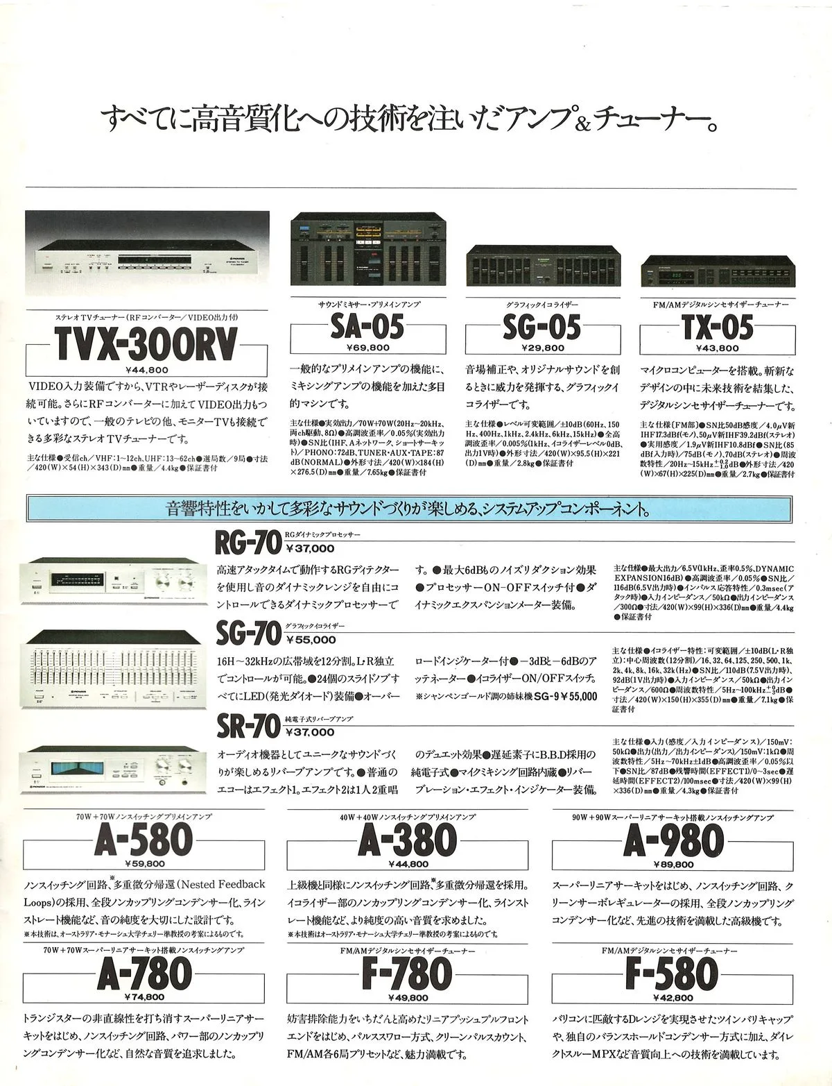PIONEER Amplifiers & Tuners — extra 14