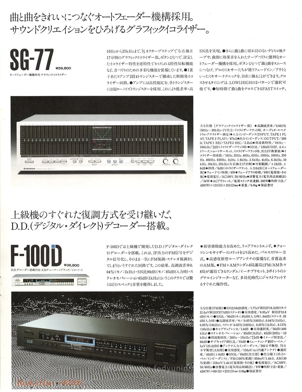 PIONEER Amplifiers & Tuners — 6