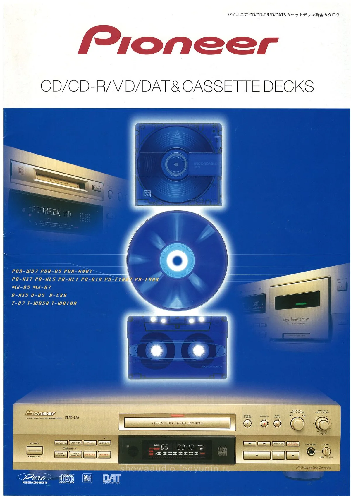 PIONEER CD MD DAT & Cassette Decks — cover