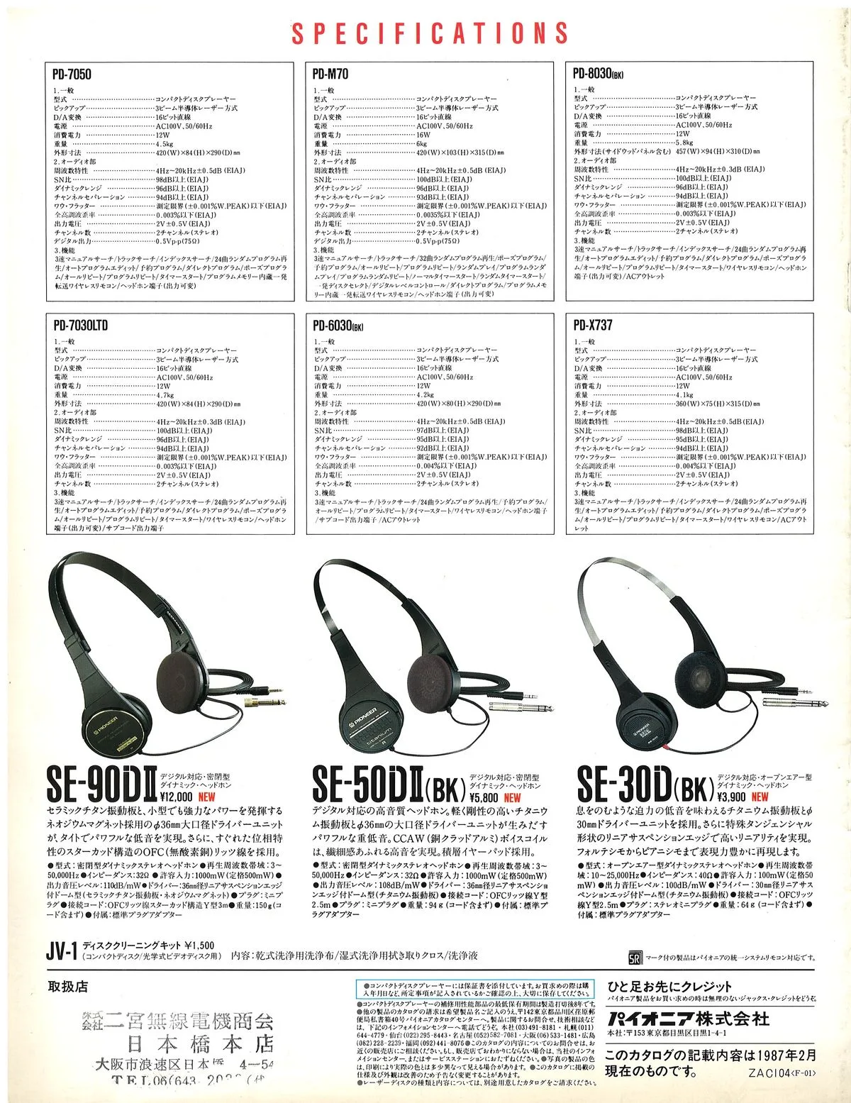 PIONEER Compact Disc Player — 12