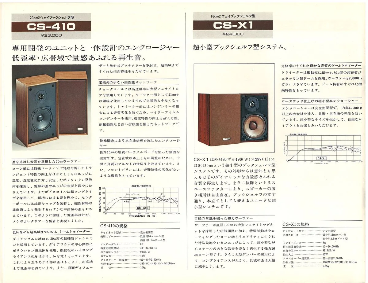 PIONEER Speaker Systems — 12